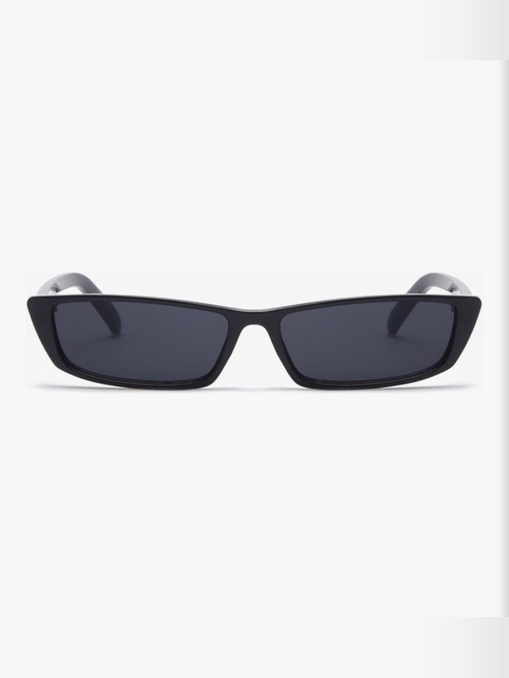 Slim Rectangular Black Sunglasses